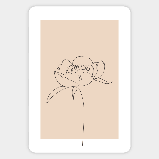 Peony sales line drawing